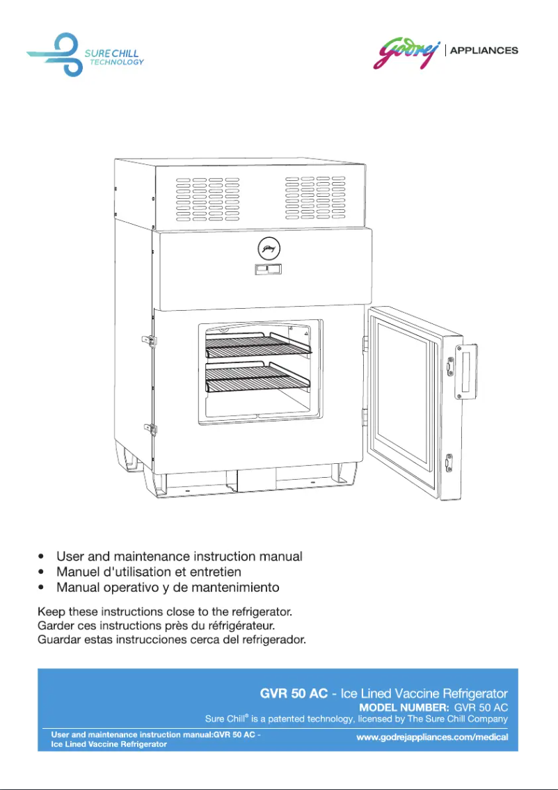 Page n°1 - Manuel utilisateur Godrej GVR 50AC