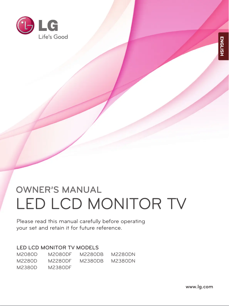 Page n°1 - Manuel utilisateur LG M2780D-PC
