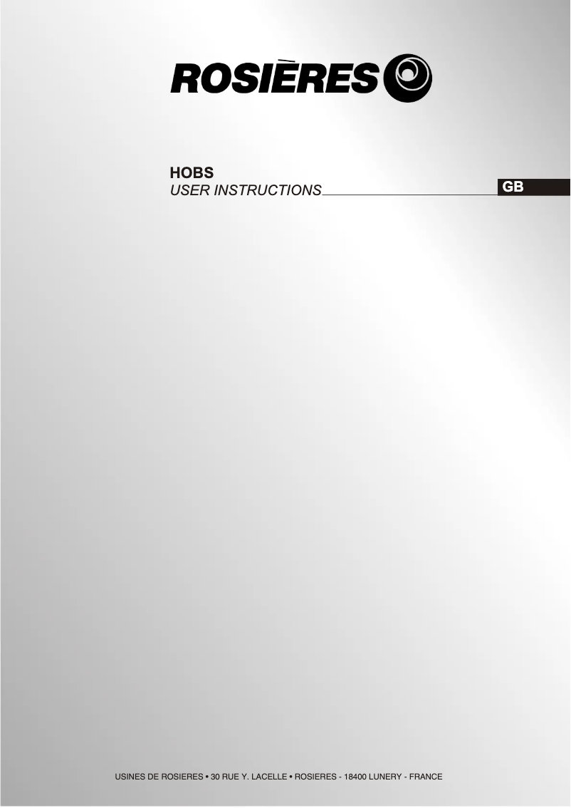 Page 1 de la notice Manuel utilisateur Rosieres RTV 640 PL ISR