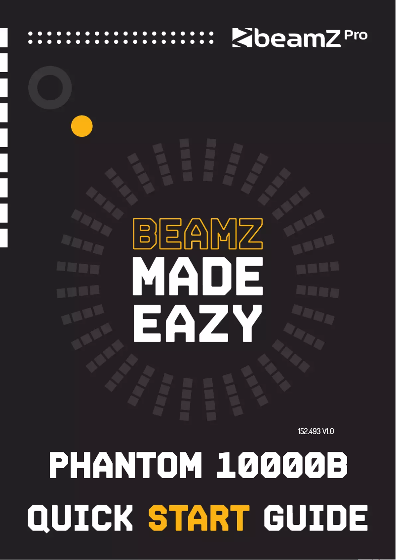 Página 1 del manual Guía de inicio rápido BeamZ Phantom 10000B