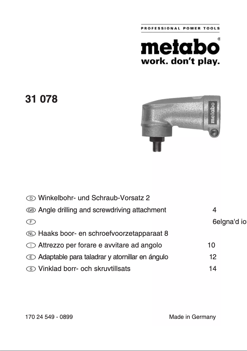 Image de la première page du manuel de l'appareil 31 078