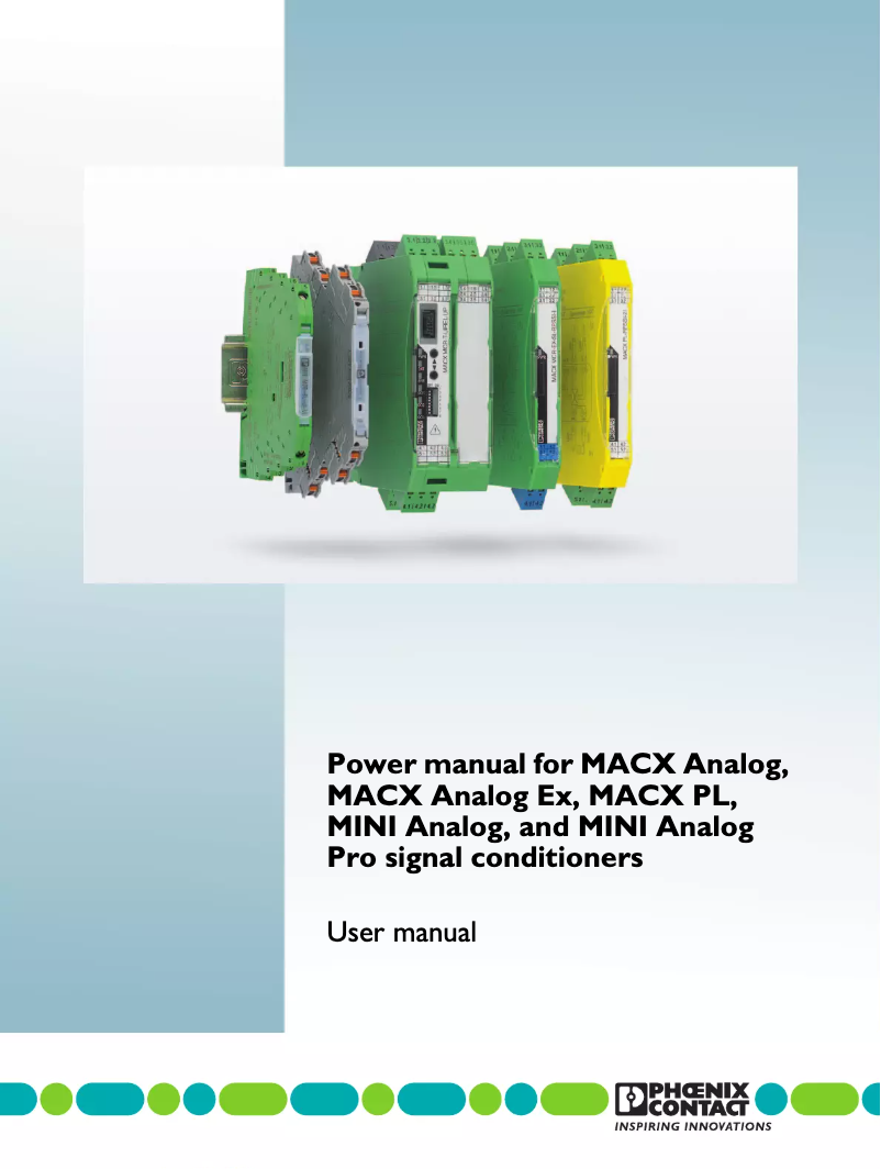 Image de la première page du manuel de l'appareil MCR-EX-SL-RPSSI-I