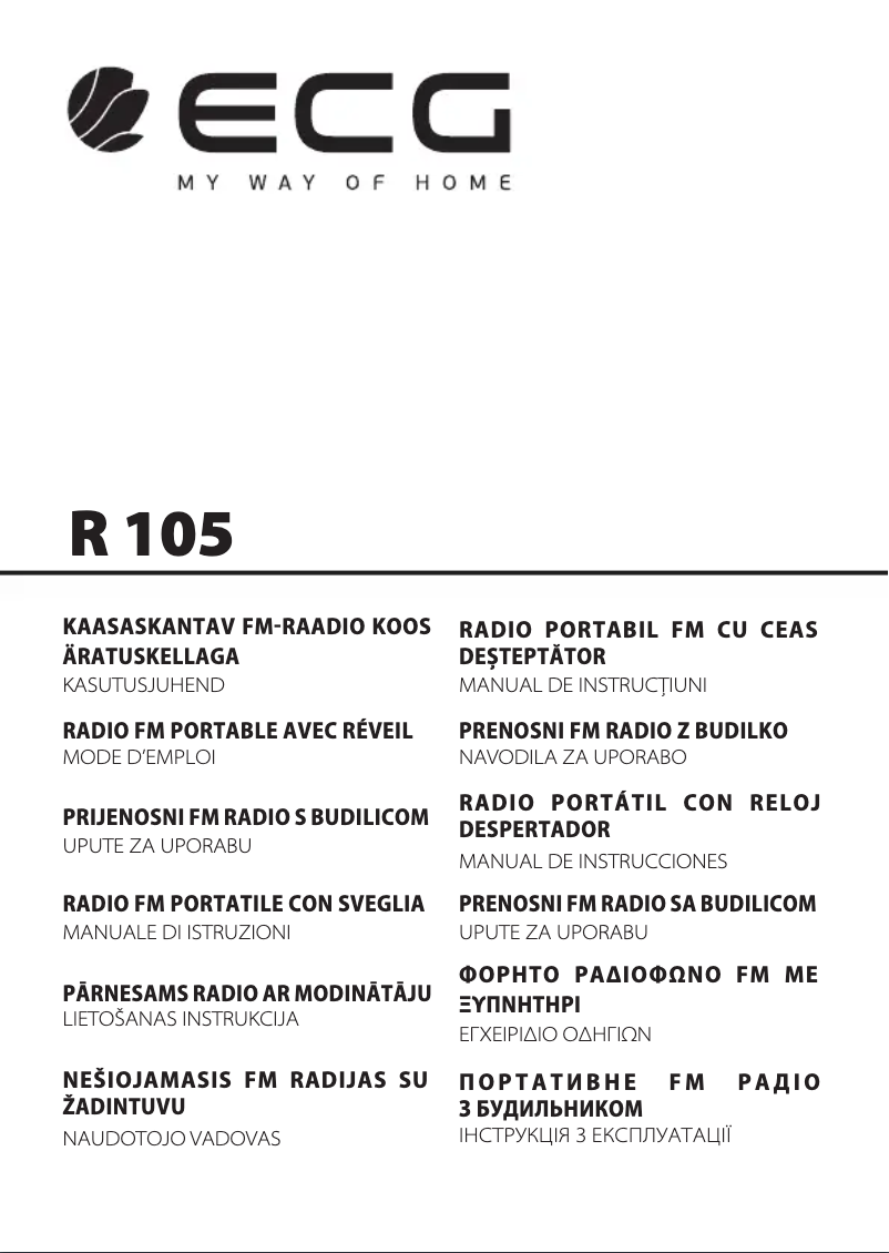 Página 1 del manual Manual de usuario ECG R 105