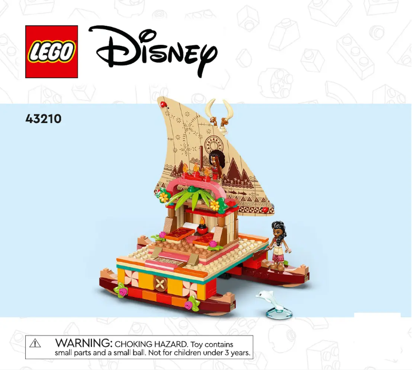 Page 1 de la notice Consignes visuelles Lego Disney 43210