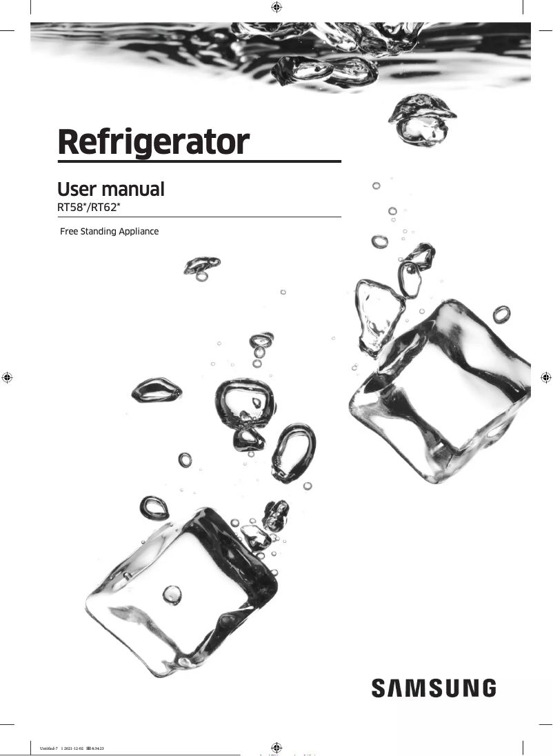 Page n°1 - Manuel utilisateur Samsung RT62K7040WW