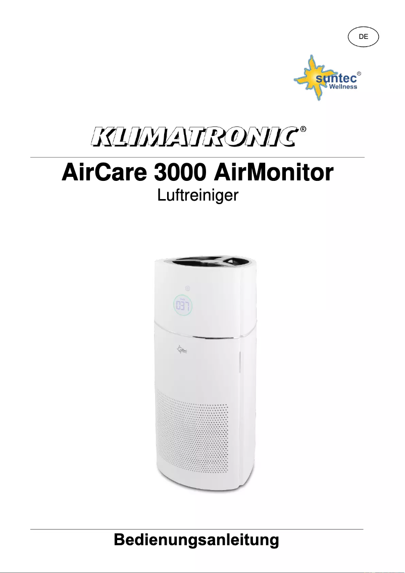 Page 1 de la notice Manuel utilisateur Suntec Aircare 3000 AirMonitor