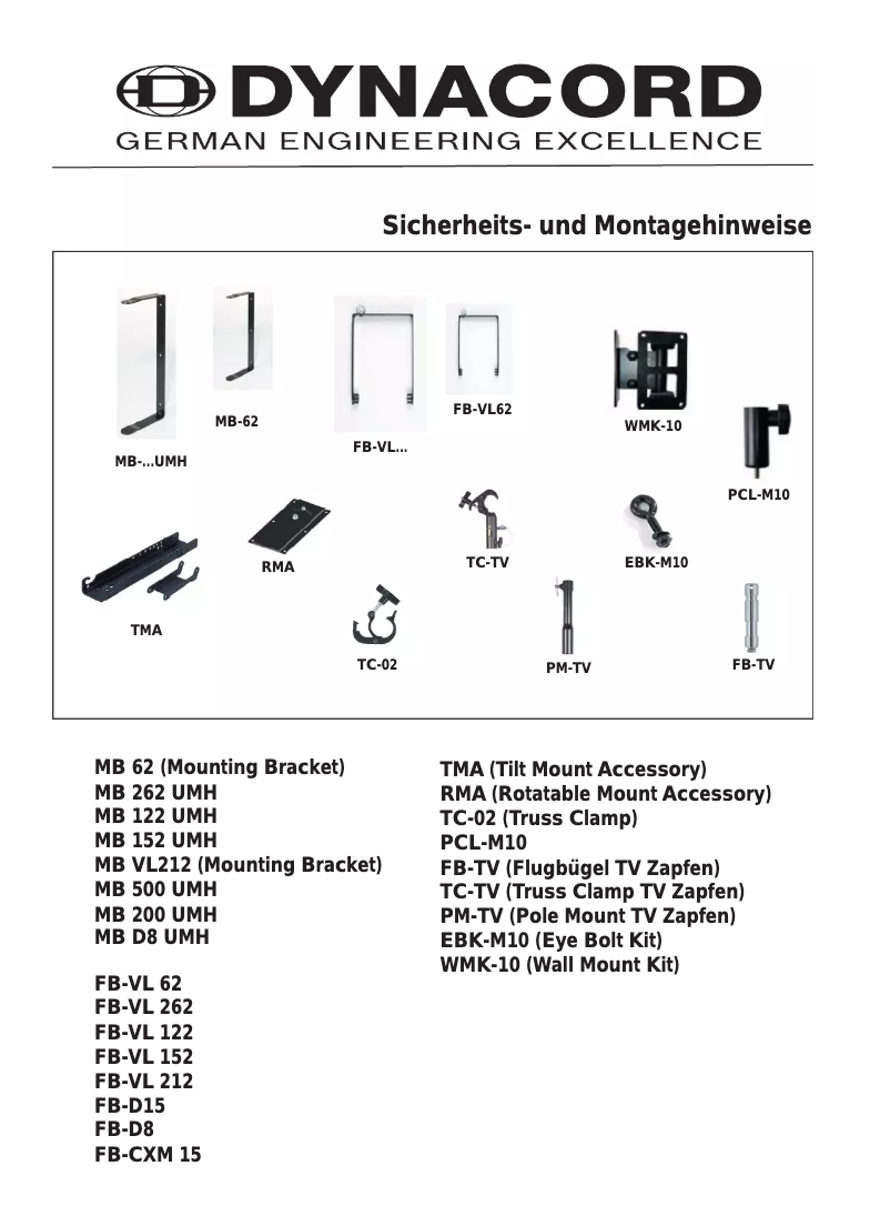 Página 1 del manual Manual de usuario Dynacord D-Lite D8