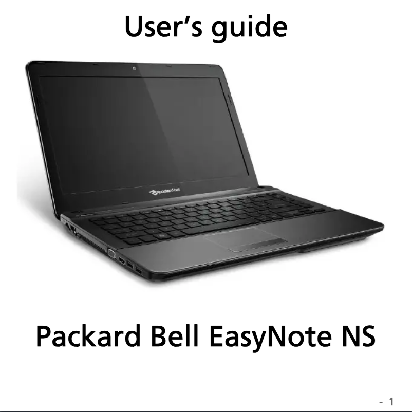 Page 1 de la notice Manuel utilisateur Packard Bell EasyNote NS