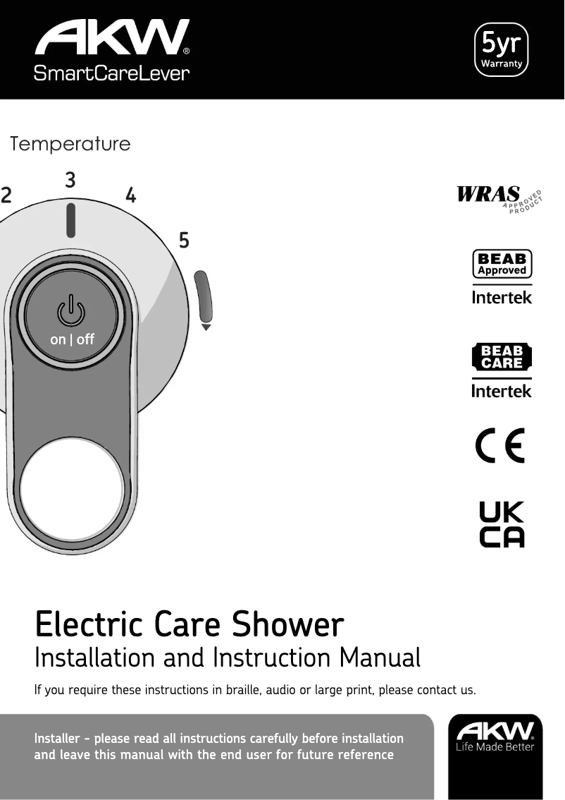 Page 1 de la notice Manuel utilisateur AKW SmartCare 29091WH