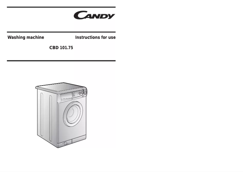 Image de la première page du manuel de l'appareil CBD 101.75S AU