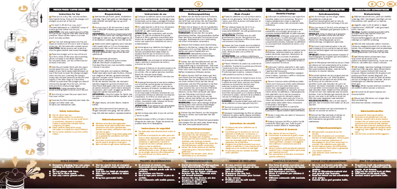 Page 1 de la notice Manuel utilisateur Bodum Columbia 1303