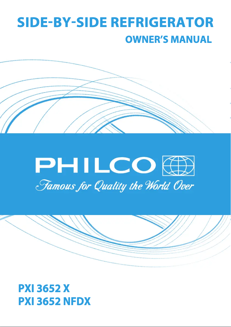 Page n°1 - Manuel utilisateur Philco PXI 3652 NFDX
