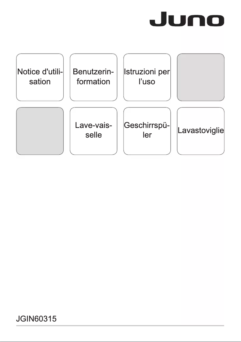 Page 1 de la notice Manuel utilisateur Juno JGIN60315