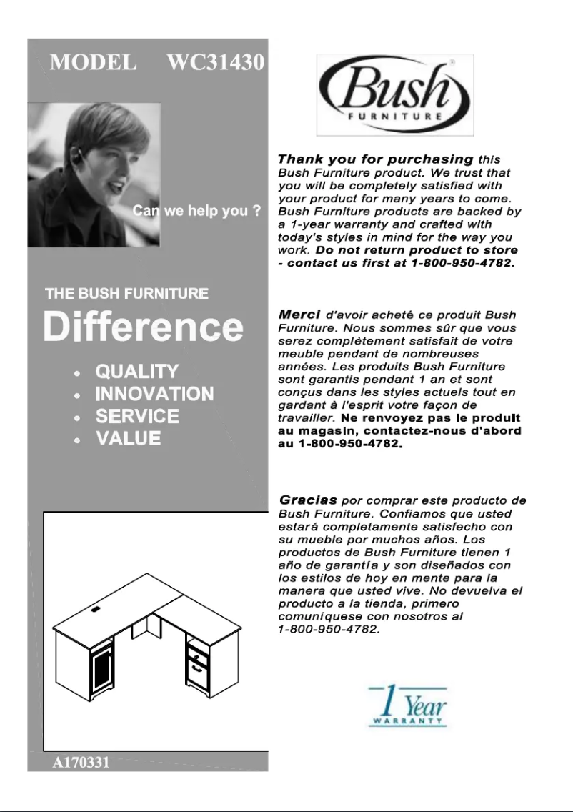 Image de la première page du manuel de l'appareil Cabot WC31430-03K