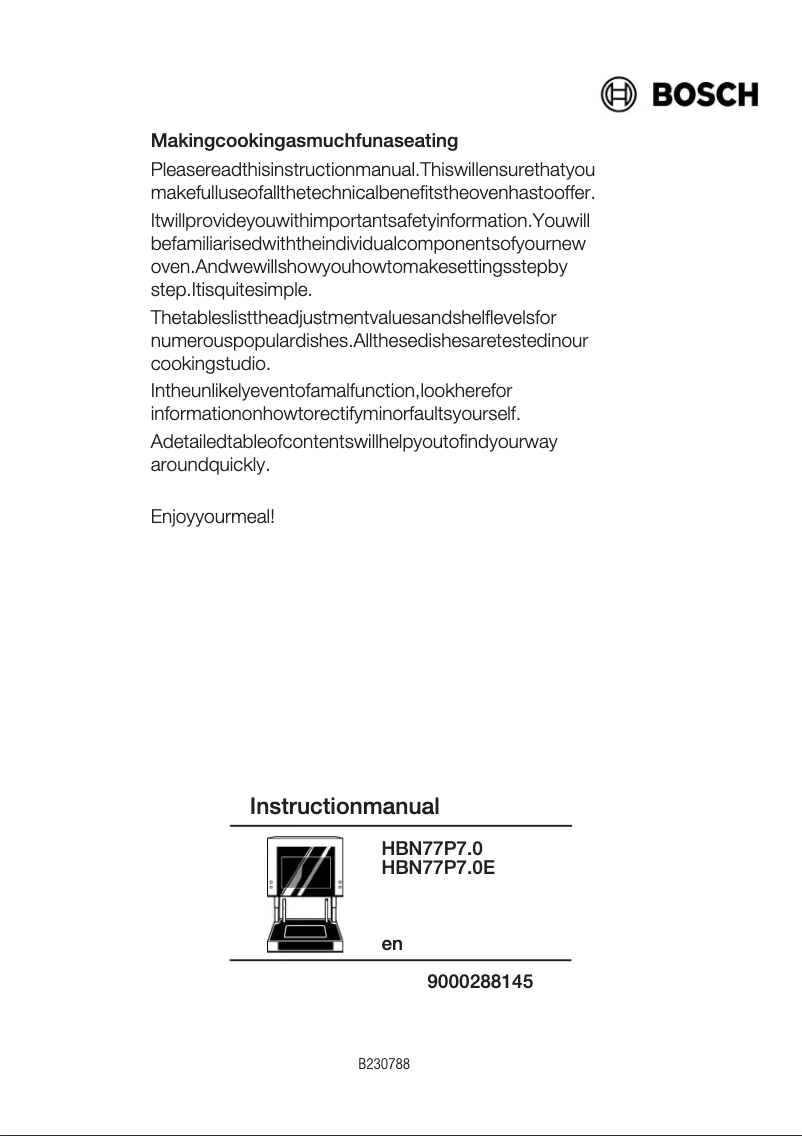 Image de la première page du manuel de l'appareil HBN77P750