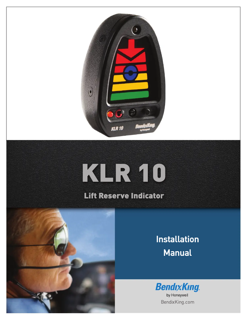 Page 1 de la notice Manuel utilisateur BendixKing KLR 10