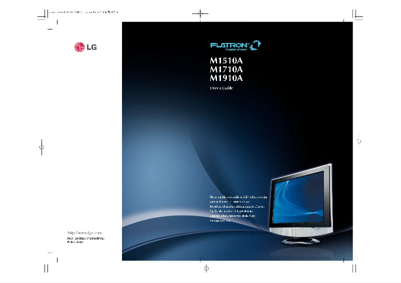 Image de la première page du manuel de l'appareil M1710A