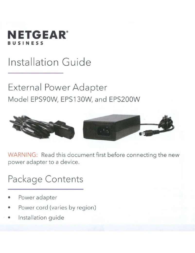 Page 1 de la notice Mode d'emploi Netgear EPS130W