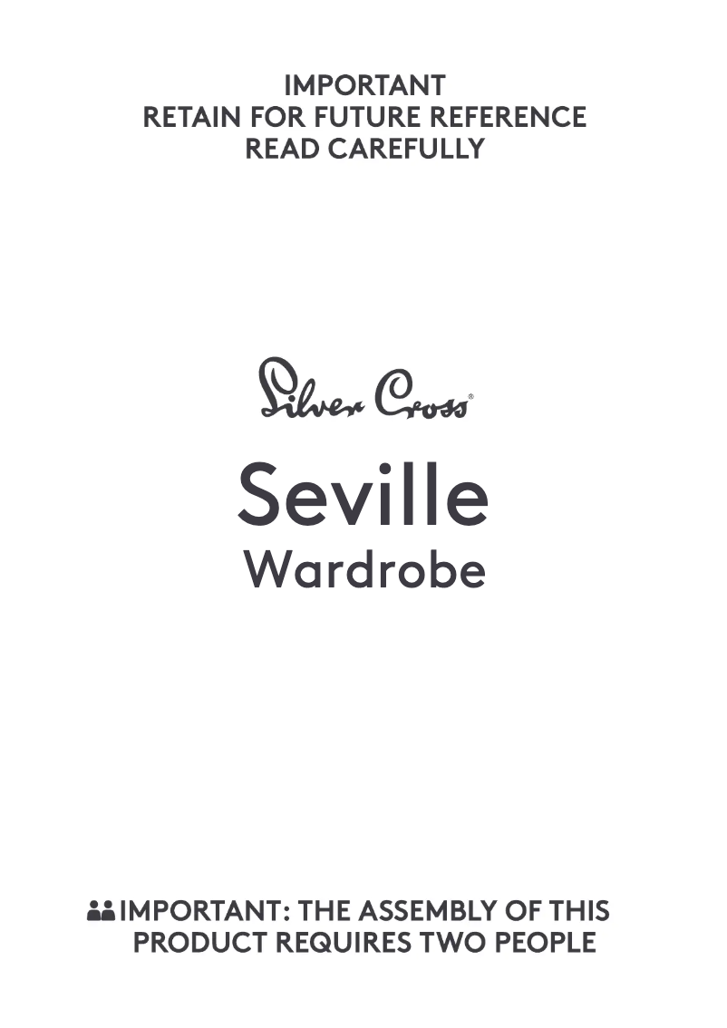 Image de la première page du manuel de l'appareil Seville Cot bed