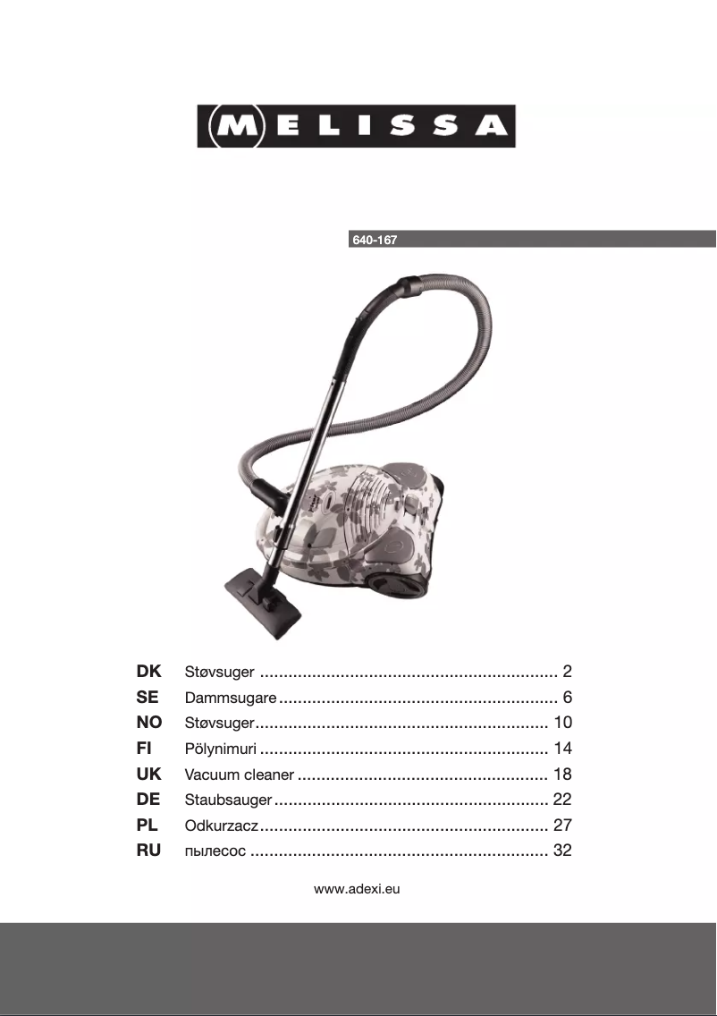 Page 1 de la notice Manuel utilisateur Melissa 640-167