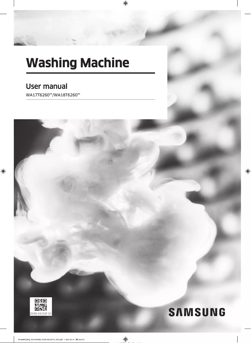 Page 1 de la notice Manuel utilisateur Samsung WA17T6260BY