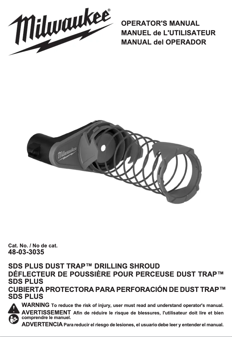 Page 1 of the manual User Manual Milwaukee 48-03-3035