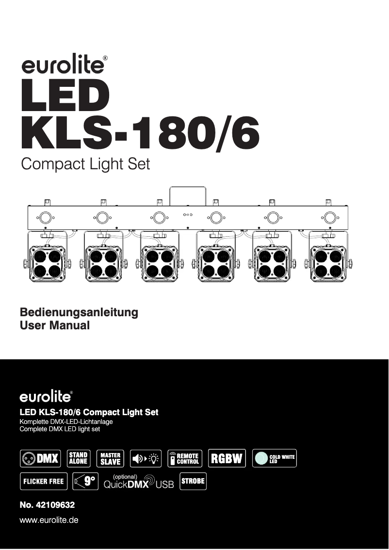 Page n°1 - Manuel utilisateur Eurolite AKKU KLS-180
