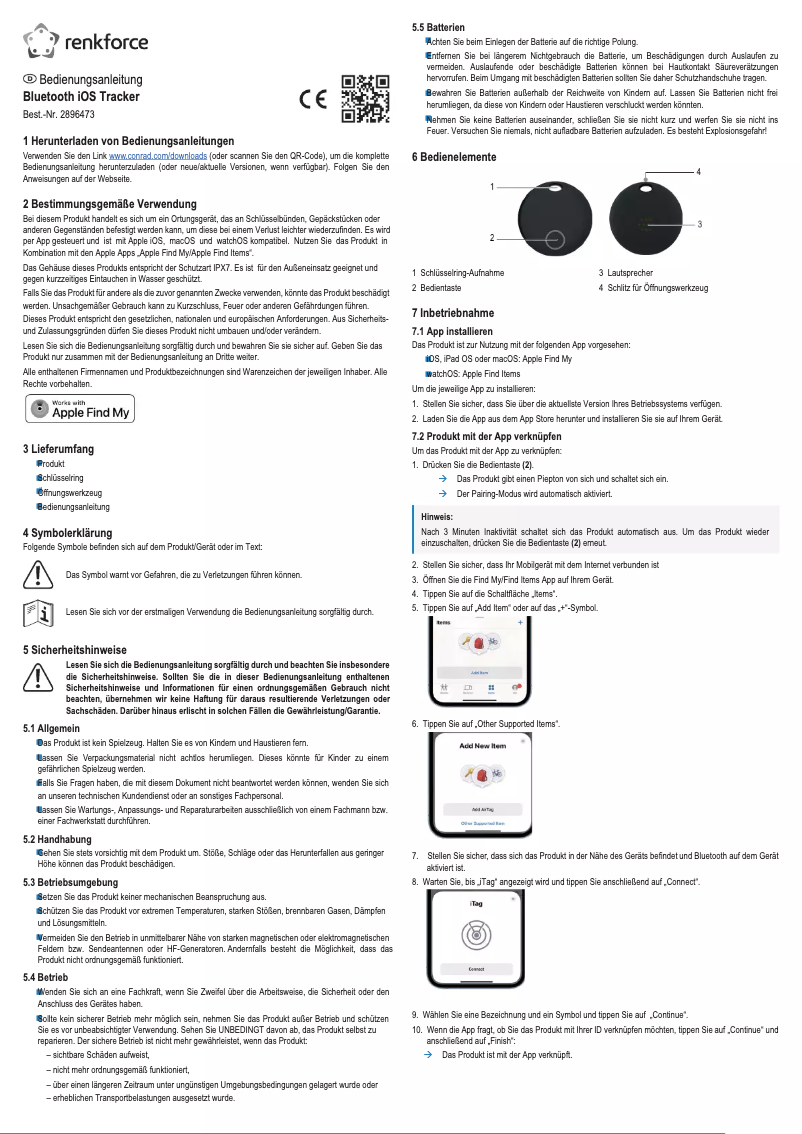 Página 1 del manual Manual de usuario Renkforce RF-5792946