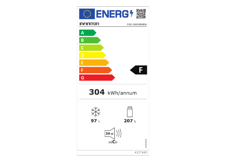 Page n°1 - Label énergétique Infiniton FGC-330C85WEN