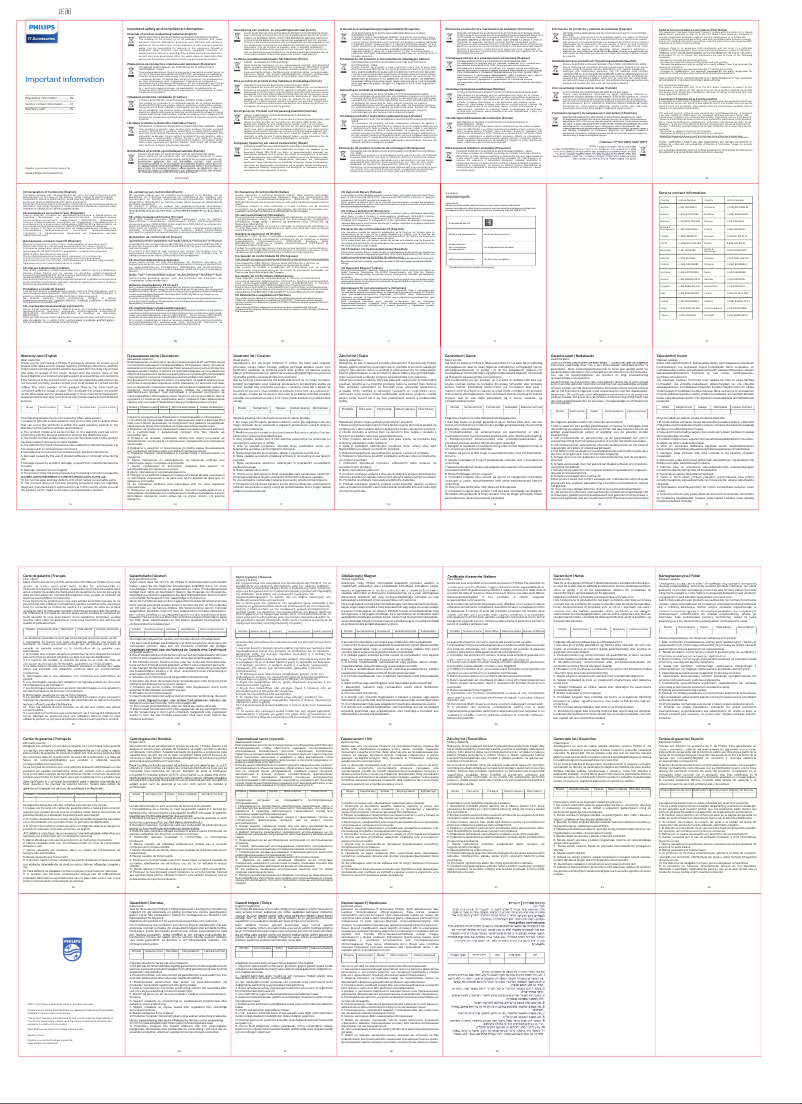 Page n°1 - Manuel utilisateur Philips SPK7407B