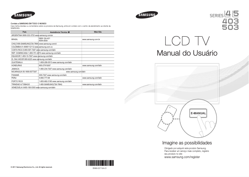 Página 1 del manual Guía de instalación Samsung LN40D503F7G