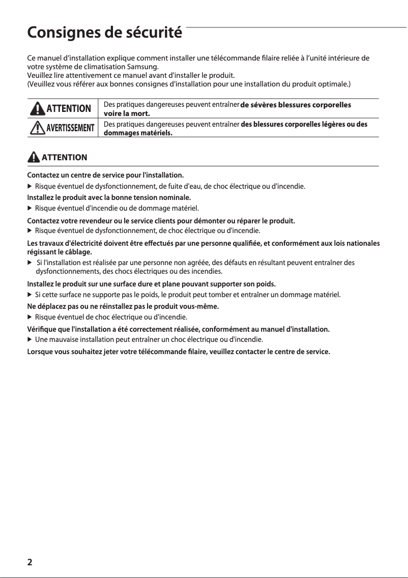 Page 1 de la notice Guide d'installation Samsung MWR-WE11NDZ