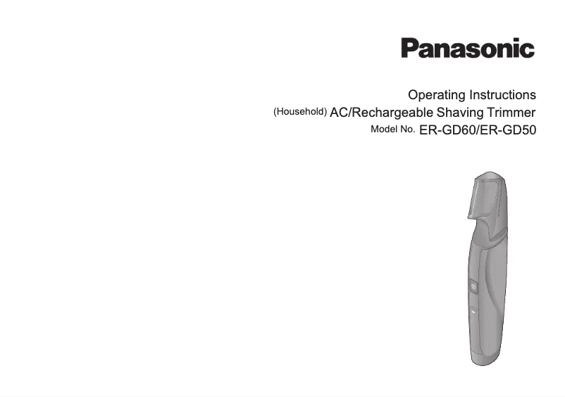 Page n°1 - Manuel utilisateur Panasonic ER-GD50