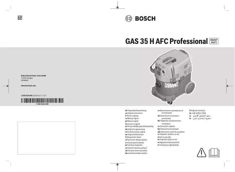 Image de la première page du manuel de l'appareil GAS 35 H AFC Professional