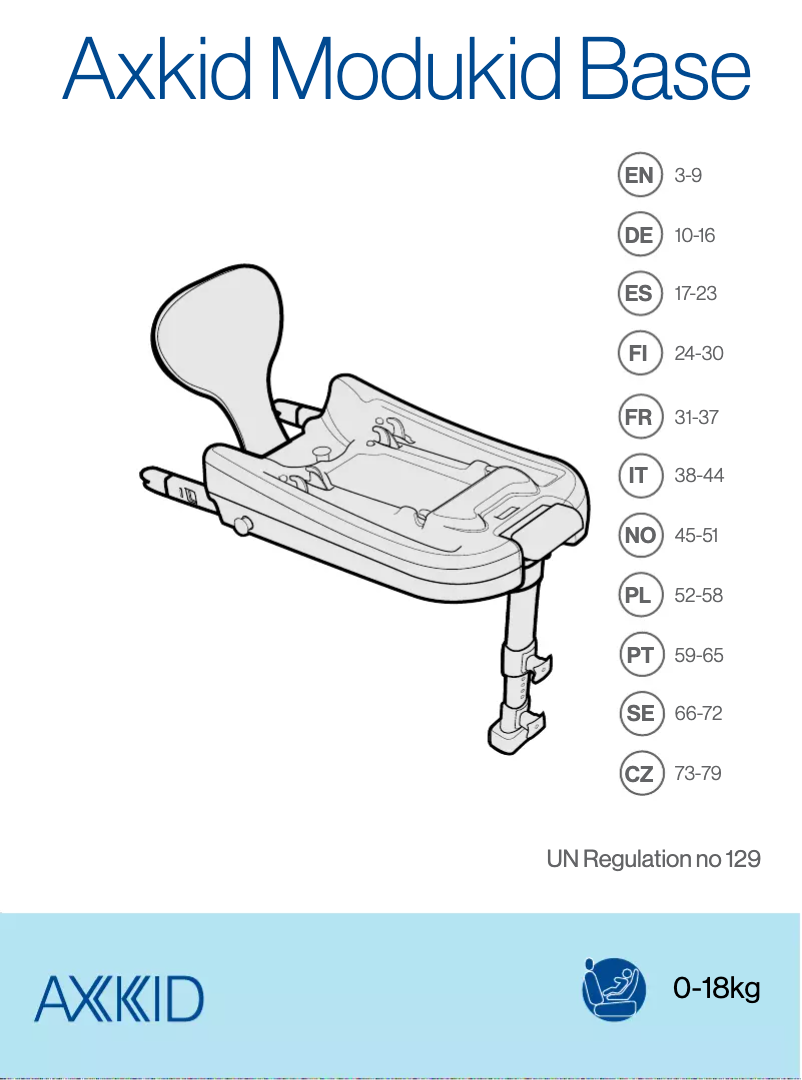 Page 1 de la notice Manuel utilisateur Axkid Modukid Base
