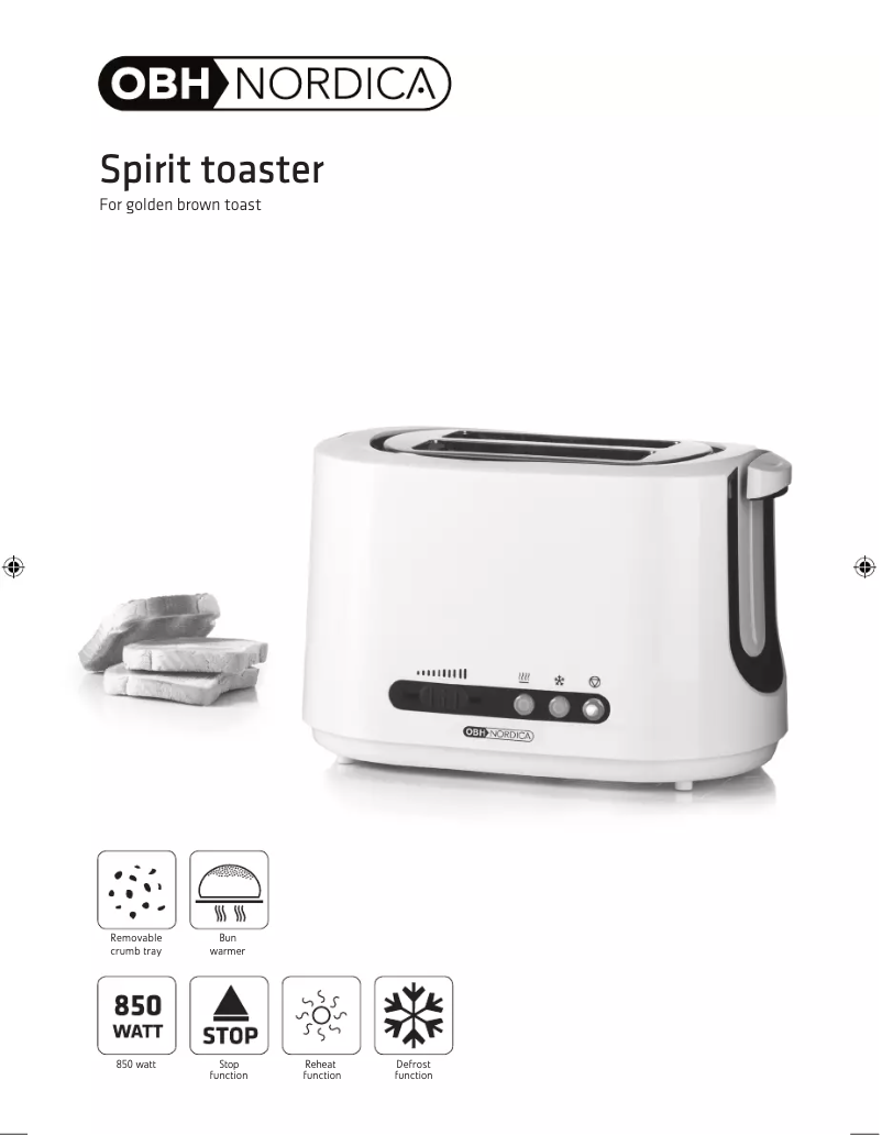 Page 1 de la notice Manuel utilisateur OBH Nordica Spirit 2694