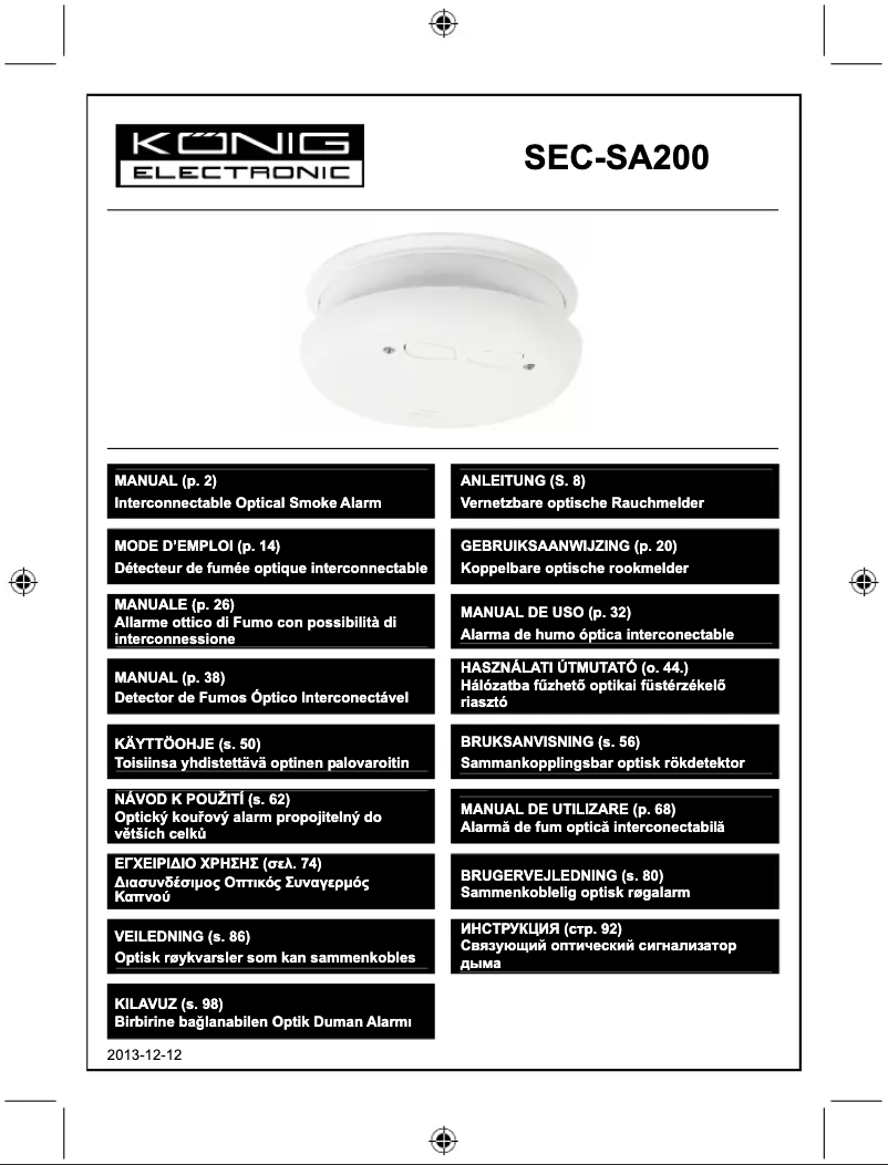 Página 1 del manual Manual de usuario Konig SEC-SA200