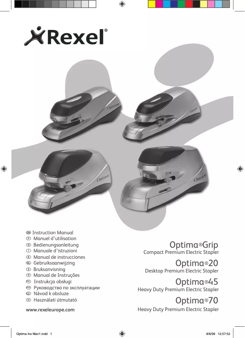 Page 1 de la notice Manuel utilisateur Rexel Optima Grip
