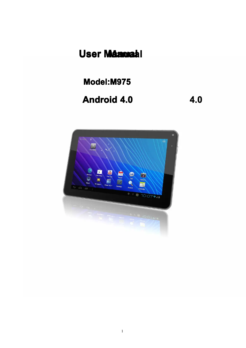 Page 1 de la notice Manuel utilisateur Dopo M975