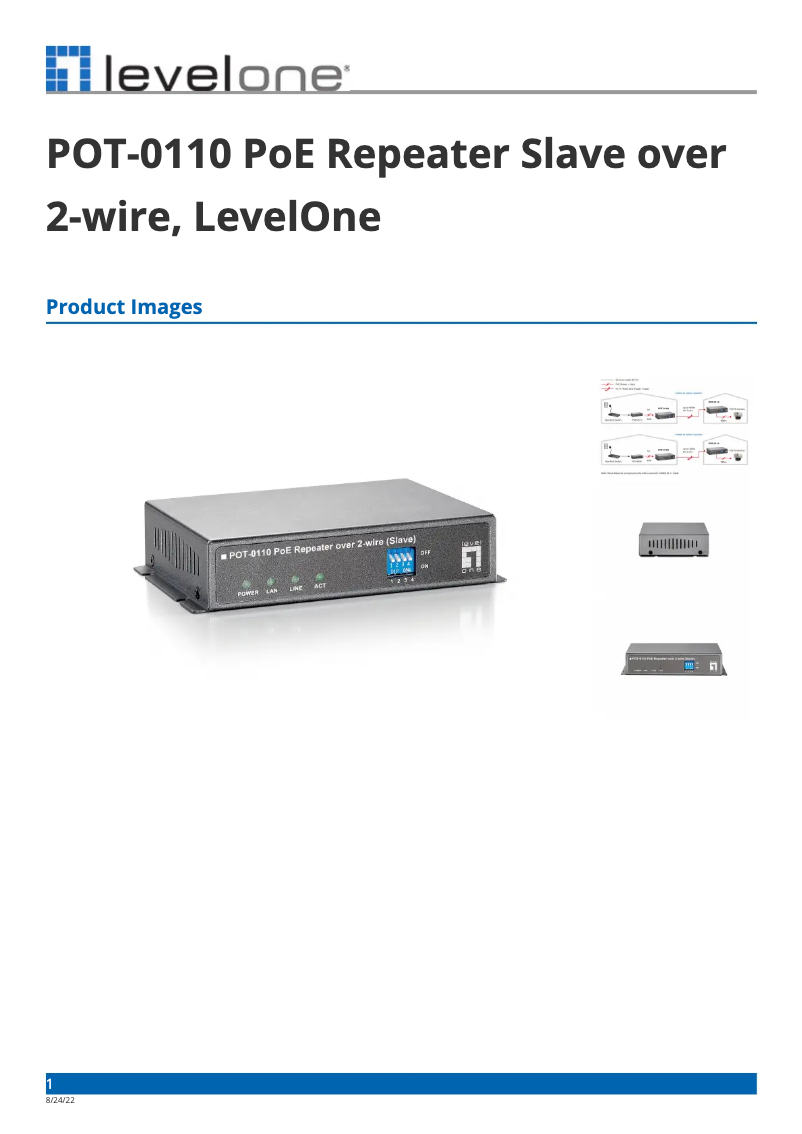 Page n°1 - Fiche technique LevelOne POT-0110