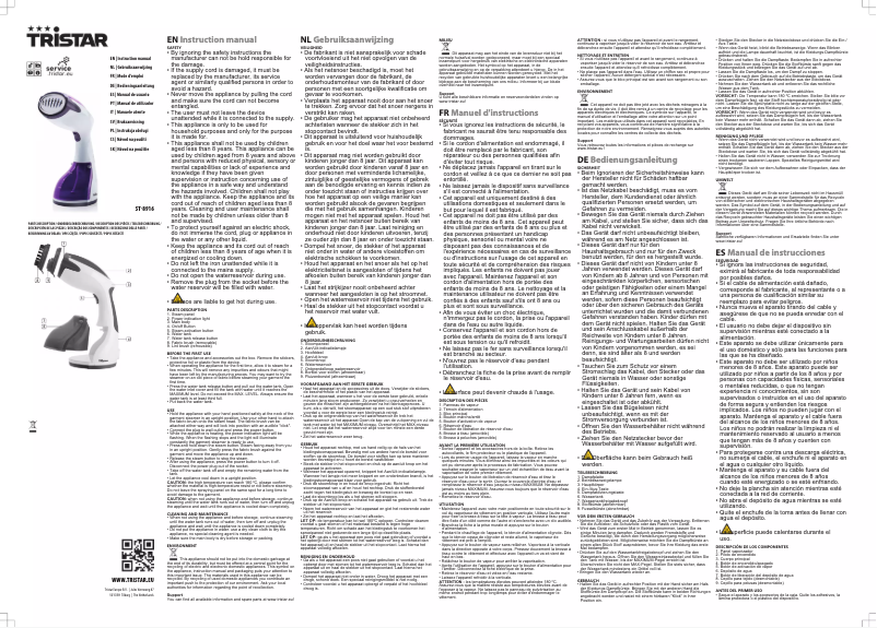 Página 1 del manual Manual de usuario TriStar ST-8916