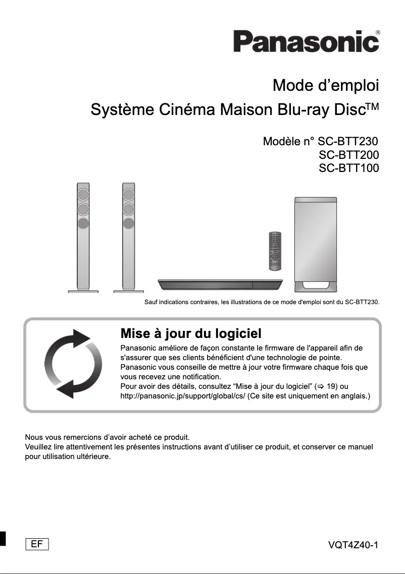 Image de la première page du manuel de l'appareil SC-BTT100