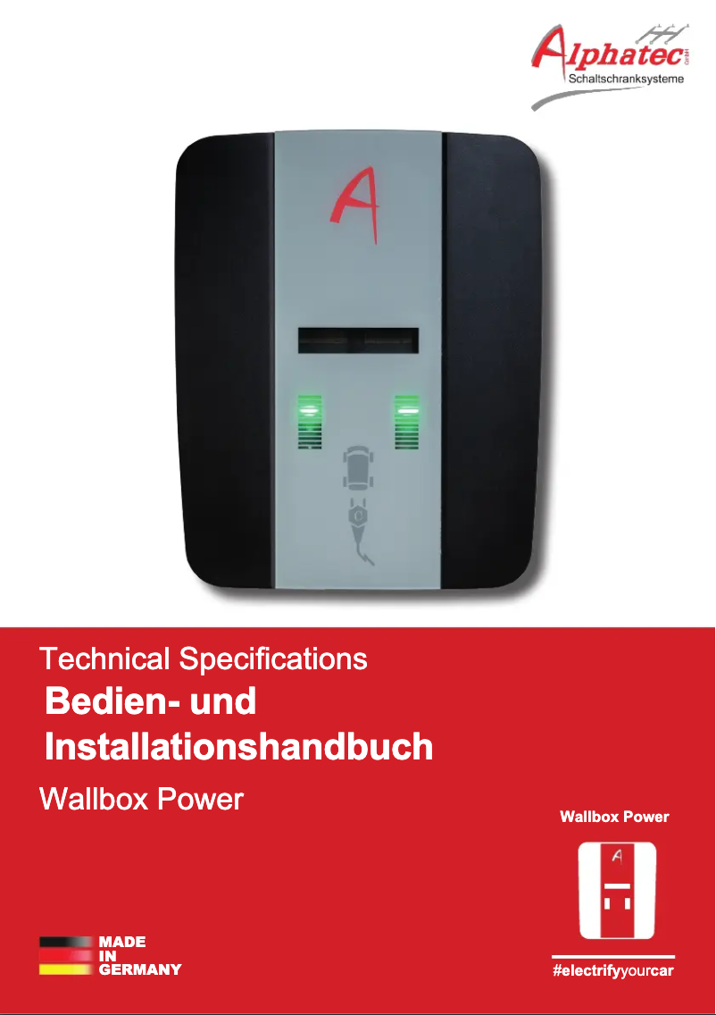 Page 1 de la notice Manuel utilisateur Alphatec Wallbox Power