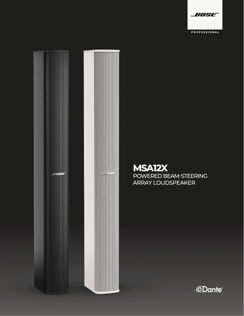 Image de la première page du manuel de l'appareil Panaray MSA12X