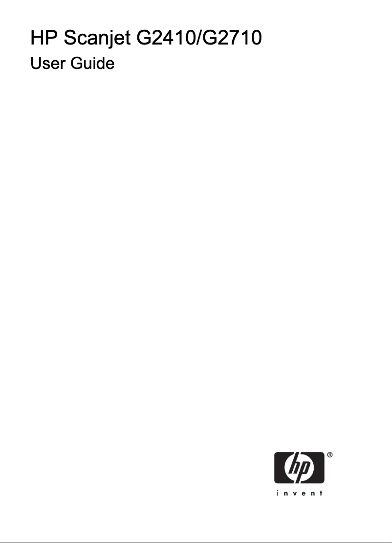 Page 1 de la notice Mode d'emploi HP Scanjet G2710