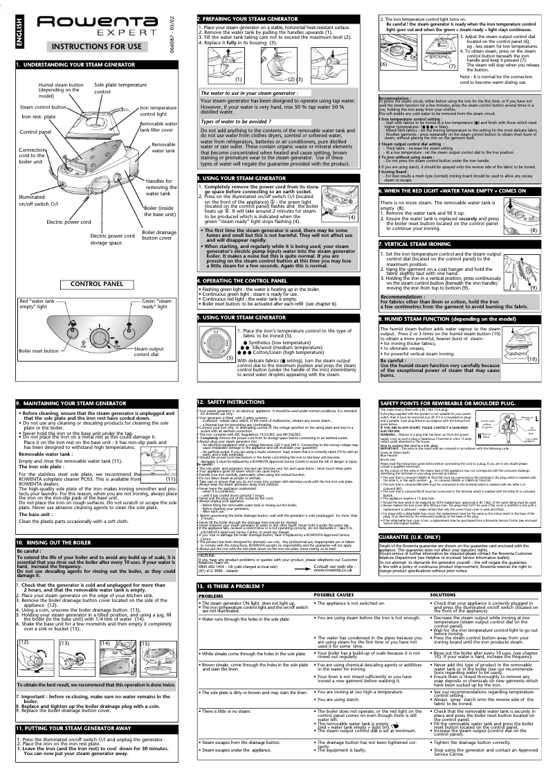 Página 1 del manual Manual de usuario Rowenta Expert DG 910