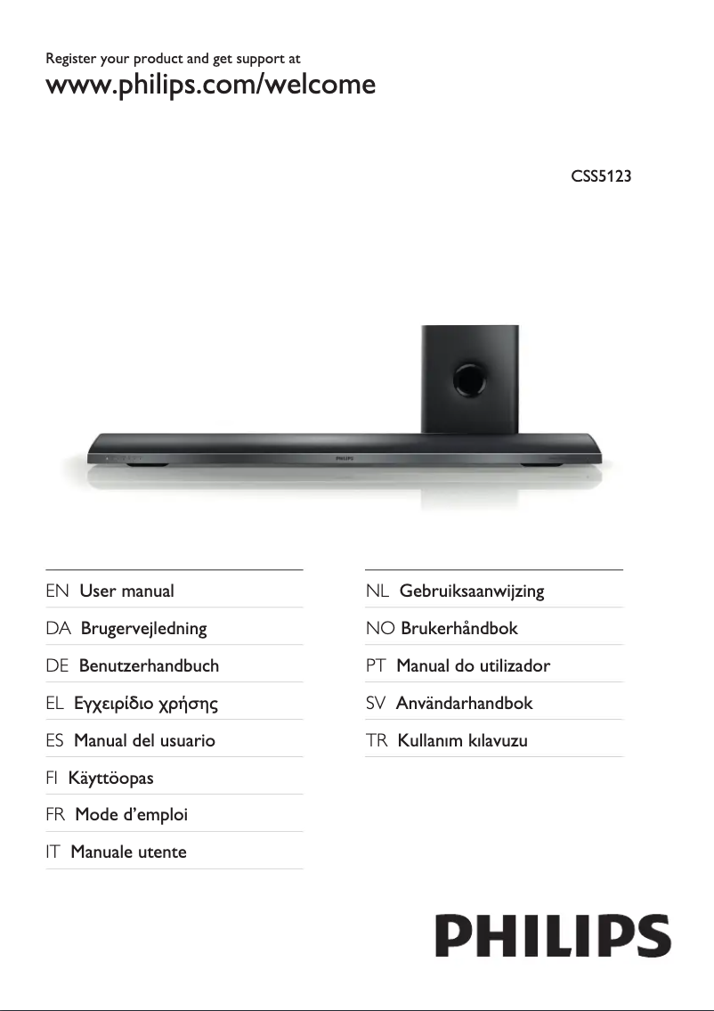 Page n°1 - Manuel utilisateur Philips CSS5123