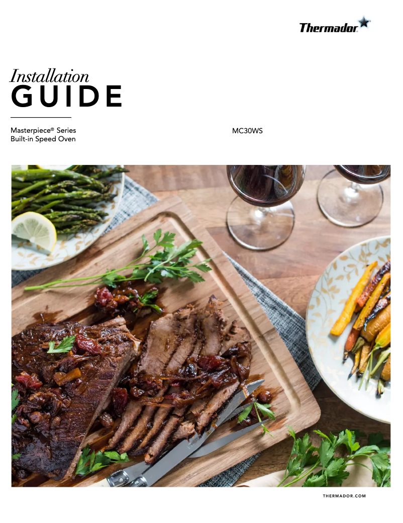 Page n°1 - Guide d'installation Thermador MC30WS