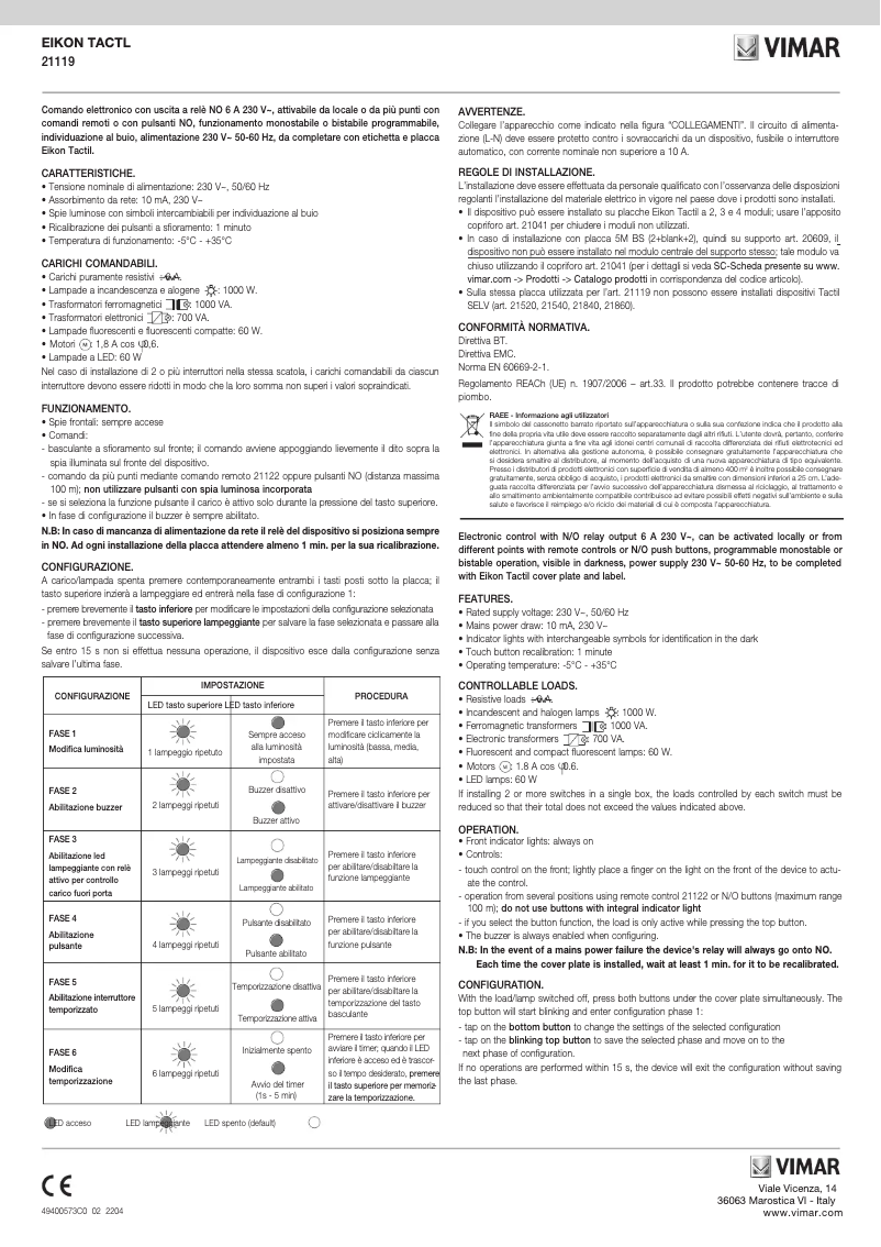 Image de la première page du manuel de l'appareil 21119