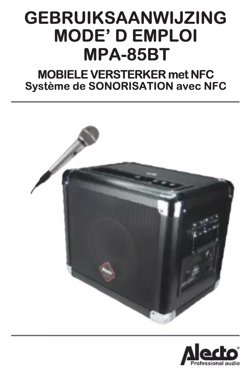 Image de la première page du manuel de l'appareil MPA-85BT